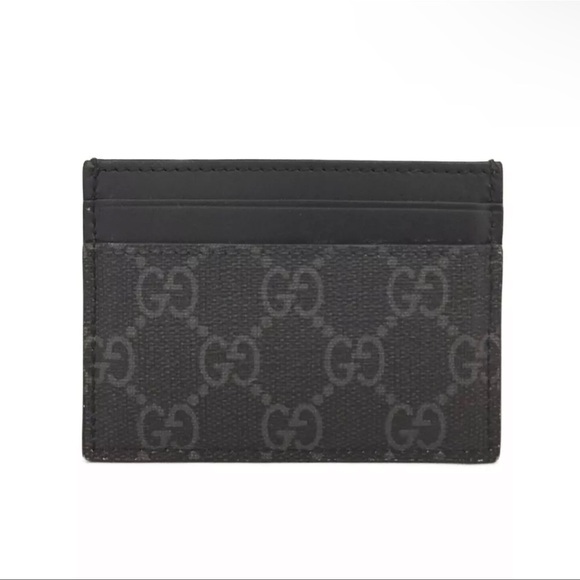 AUTH GUCCI Kingsnake Print GG Supreme Canvas Card Case - Picture 4 of 8